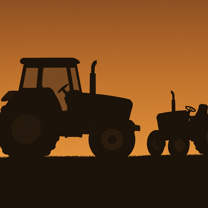 Rural Frontiers tractor in the field